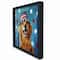 16" x 16" Patriotic Golden Retriever Framed Print